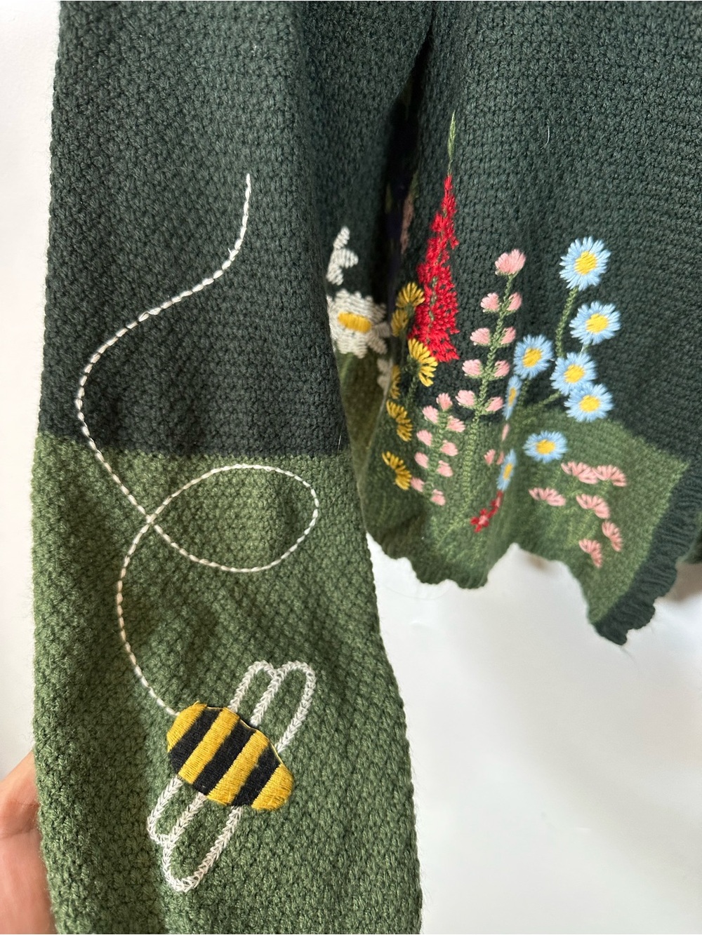 CIDER Cottagecore Floral Embroidered Tie-Front Cardigan Plus Size 2X Soft Girl - Picture 6 of 11